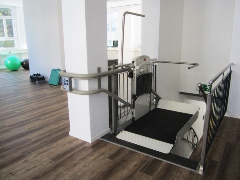 Stairlift installed on an indoor staircase